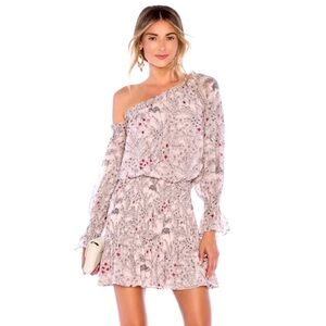 ALEXIS, Printed Royce Mini Dress in Misty Rose, Size Medium, Like New